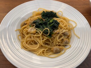 アサリと醤油のスパゲッティ