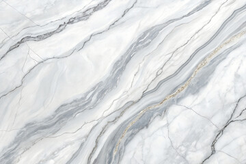 White and gray marble surface with natural veining patterns, showcasing geological formations and organic textures for architectural and artistic use. generative ai