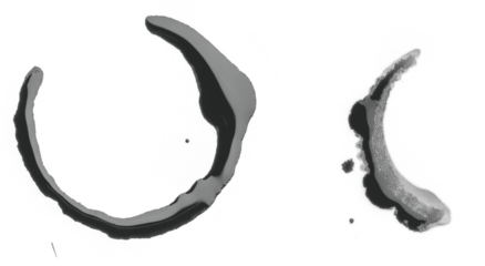 Abstract Black Ink Rings with Modern Shadow Effects - Minimalist Graphic Design Element