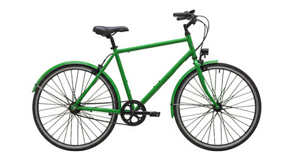 Striking green bicycle presented with dynamic visual effects against stark black backdrop