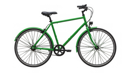 Striking green bicycle presented with dynamic visual effects against stark black backdrop