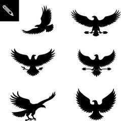 Obraz premium Eagle Symbol and Emblems Collection vector design