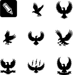 Obraz premium Eagle Symbol and Emblems Collection vector design