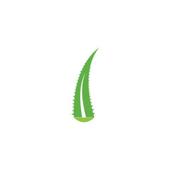 aloe vera green leaf logo and vector template