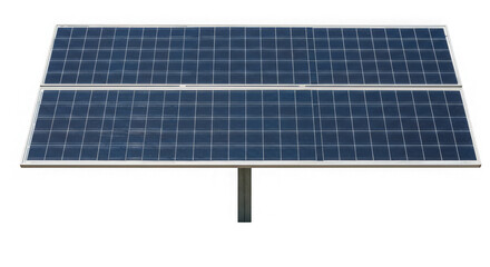 A gigapixel image depicts two solar panels aligned horizontally, mounted on a central support post.