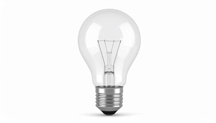 3d illustration of Light bulb isolated on white background. Realistic 3d rendering
