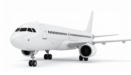 Obraz premium Airplane isolated on white background - 3D Rendering. 