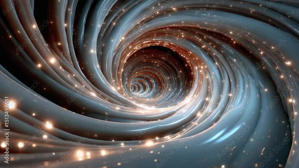 Aufkleber celestial tunnel: a captivating cosmic journey through an ethereal tunnel of light and form, creatin