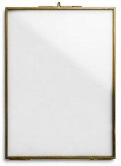 Elegant Brass Photo Frame with Neutral Stationery Elements for Minimalist Decor