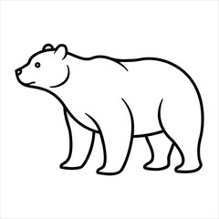 Fototapeta premium Line art of bear.