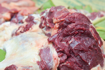 Medium cuts of beef, the best quality fire meat for steaks
