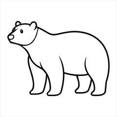 Fototapeta premium Line art of bear.