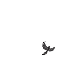 Naklejka premium PrintBird-shaped pictogram illustration on a plain white background