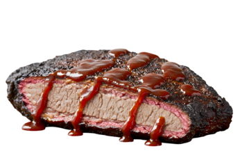 Mouthwatering Smoked Brisket BBQ Recipe  Delicious Photos isolated on transparent background