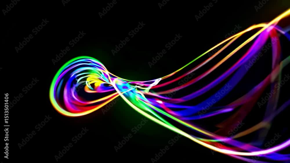 Aufkleber dynamic light trails create a mesmerizing visual spectacle, flowing and swirling against a dark back