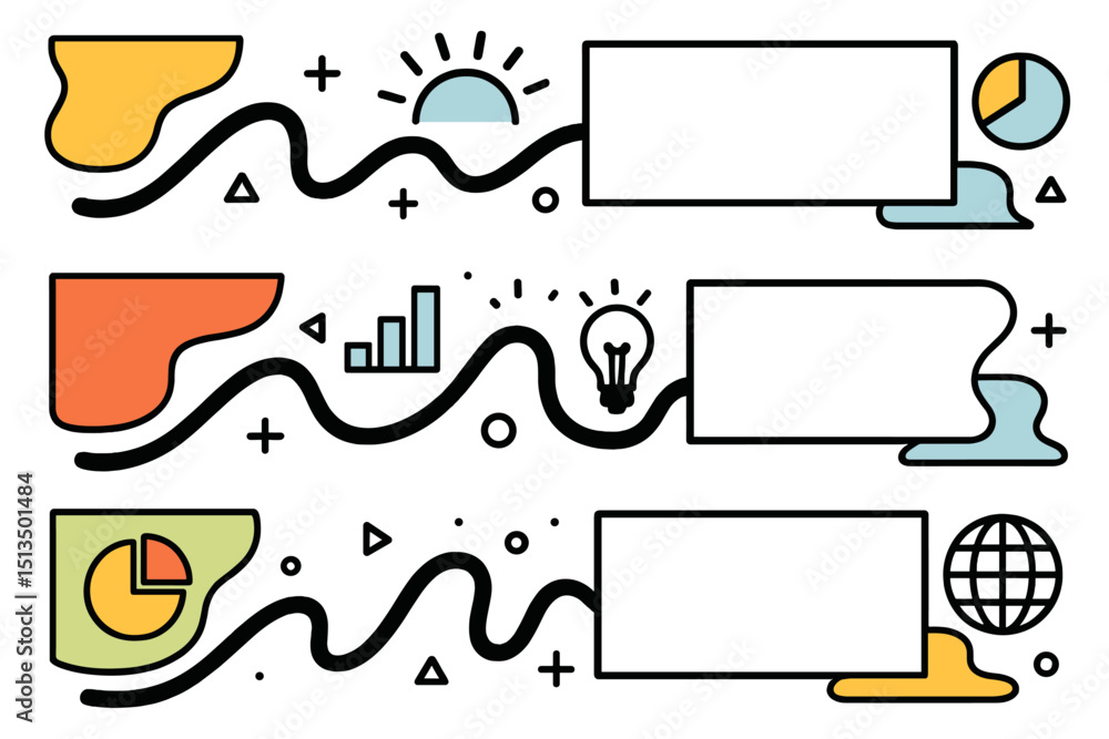Poster creative infographic layout with abstract elements for design projects