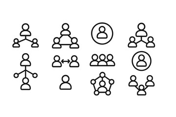 Network diagrams illustrate various relationships and connections among individuals in a professional environment