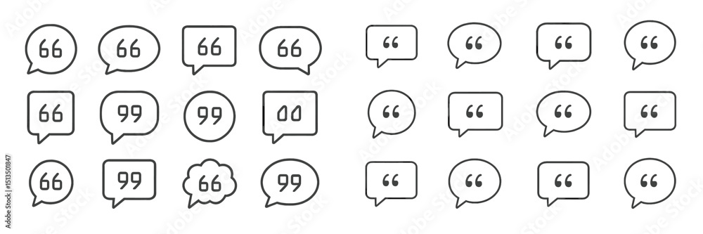 Poster various speech bubble illustrations featuring numbers for use in creative projects or graphic design