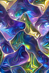 Vibrant iridescent swirls a mesmerizing abstract art design perfect for dynamic visuals