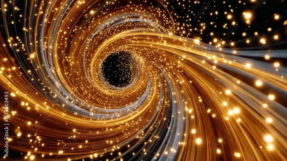 Aufkleber cosmic vortex of light: a mesmerizing, abstract representation of a cosmic vortex, composed of swirl