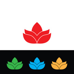 beautiful luxury lotus logo and vector template