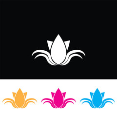 Obraz premium beautiful luxury lotus logo and vector template