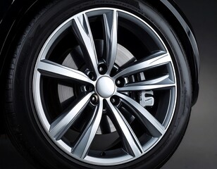 Close-up of a car wheel