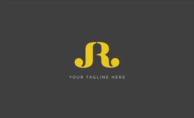 Creative R Logo, Design Stylish Golden R Letter Minimal Logo Sign, R Character Logo Symbol Vector Isolated.