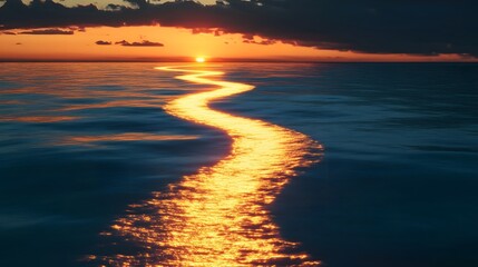 A glowing path leading from idea to execution