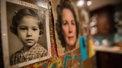Fototapeta premium Generational portraits a family's journey through time home photo collection intimate nostalgic