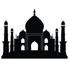 taj mahal vector illustration