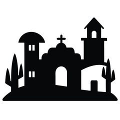 Fototapeta premium vector illustration of a castle