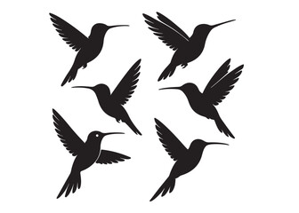 Hummingbird logo silhouette vector illustration,
hummingbird logo vector icon illustration, colibri flying bird logo vector silhouette, humming birds silhouette vector illustration on white background