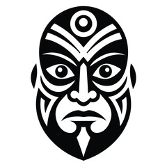 black and white cartoon face