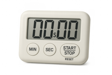 Digital kitchen timer displaying zero seconds