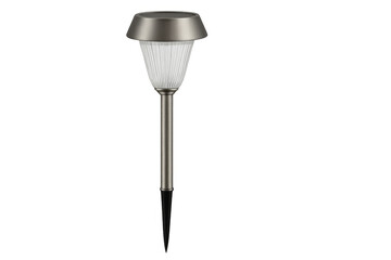 Solar garden light with transparent background illuminating path