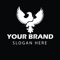 Minimalist Vector Eagle Logo – Bold Corporate Emblem Design

