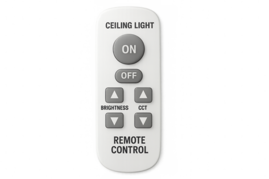 Ceiling light remote control with transparent background