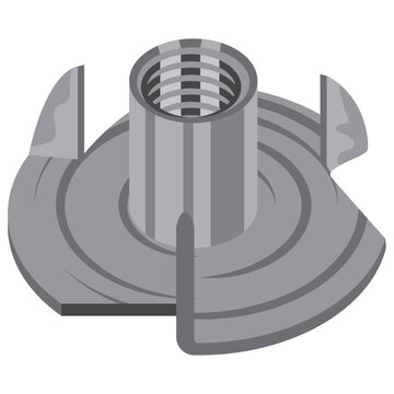 tee nut vector illustration drawing.