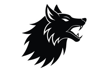 Obraz premium Realistic wolf head silhouette vector for nature-inspired designs
