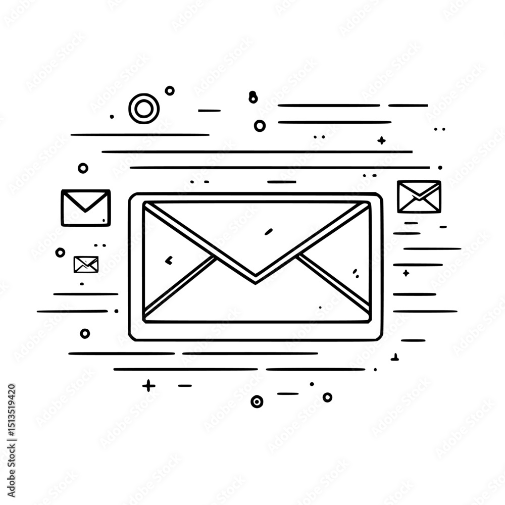 Poster mail envelope vector icon design representing communication and messages in a digital space