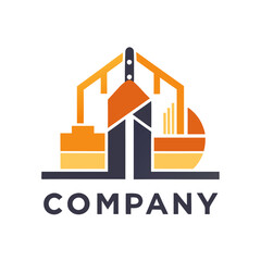 Obraz premium Abstract financial company logo design featuring stylized data elements