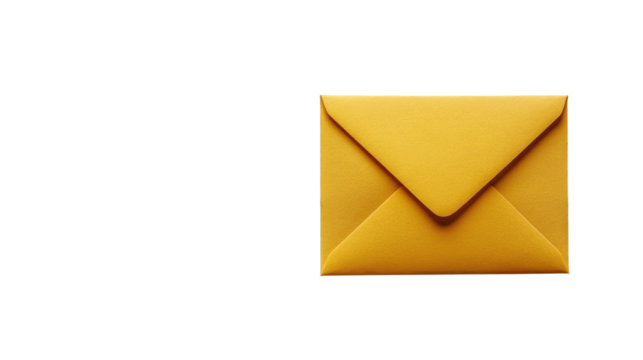yellow envelope on white background png