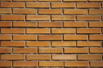 This is a closeup view that captures the intricate details of a textured brown brick wall, highlighting the uniform arrangement of its rectangular bricks in a visually appealing manner