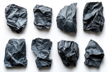 Fototapeta premium Modern Composition of Crumpled Paper Shapes for Inspiration