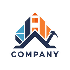 Construction and mining company logo design with modern elements