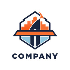 Obraz premium Modern building development brand logo design for company identity