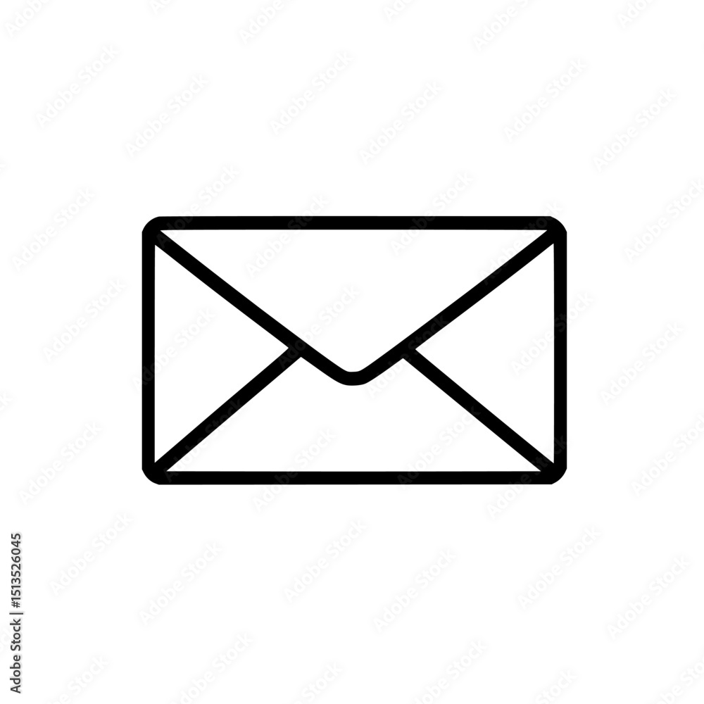 Poster vector icon of an envelope symbolizing communication and correspondence in a modern digital context