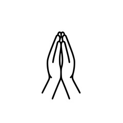 Hands in a prayer position representing gratitude and meditation for inner peace and serenity
