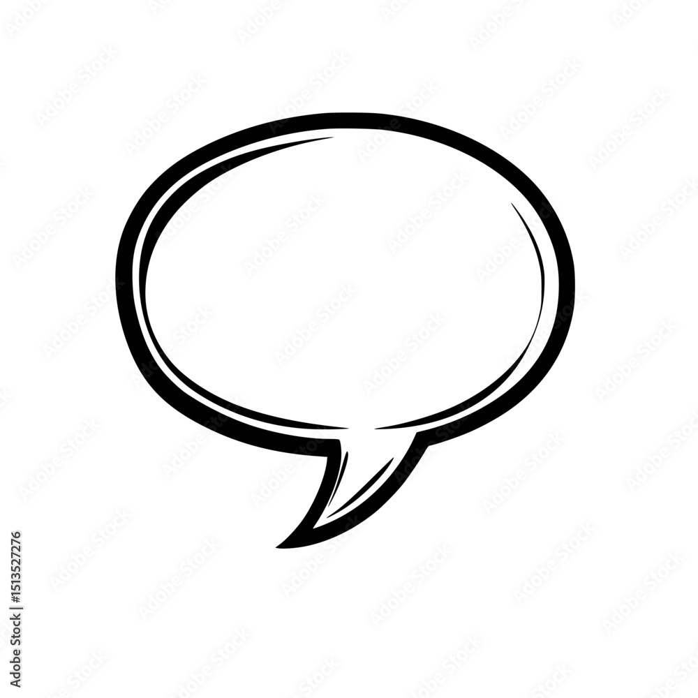 Aufkleber black vector speech bubble icon representing communication and dialogue in digital design